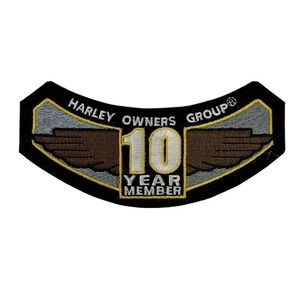 HARLEY Davidson Owners Group 10 Year Member Rocker Patch New HOG